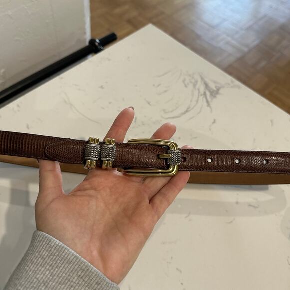 Vintage Brighton Classics Brown Scally Leather 2-Toned buckle, Size XL 36, EUC - Picture 2 of 4